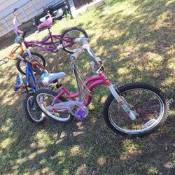 Two bicycles for a girl and a boy, all 3 for $80
