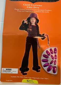 Brand New Girls Diva Halloween purple costume 4-6yrs
