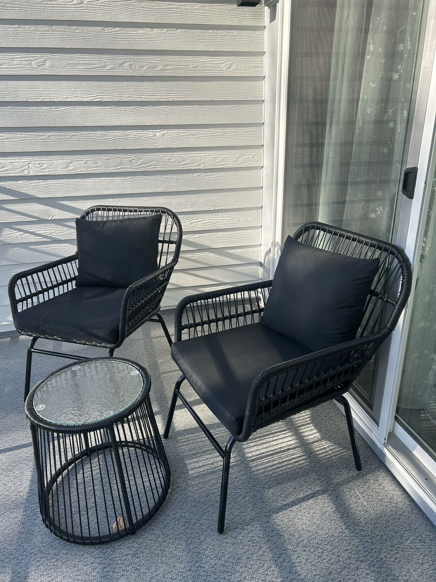 Outdoor, Patio Chairs With Table