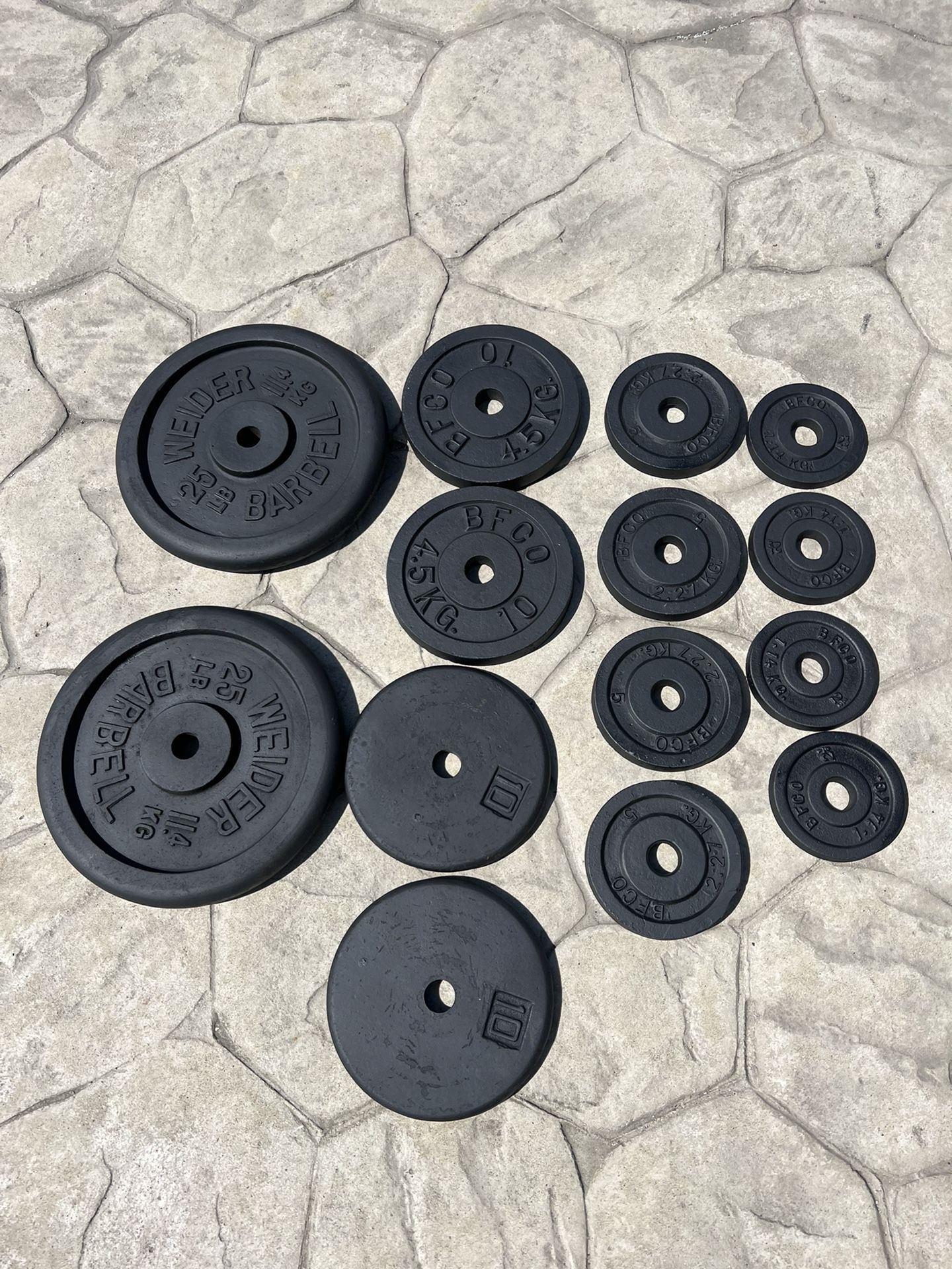 CAST IRON WEIGHTS!! Make an offer- Total Weight 120 Lbs
