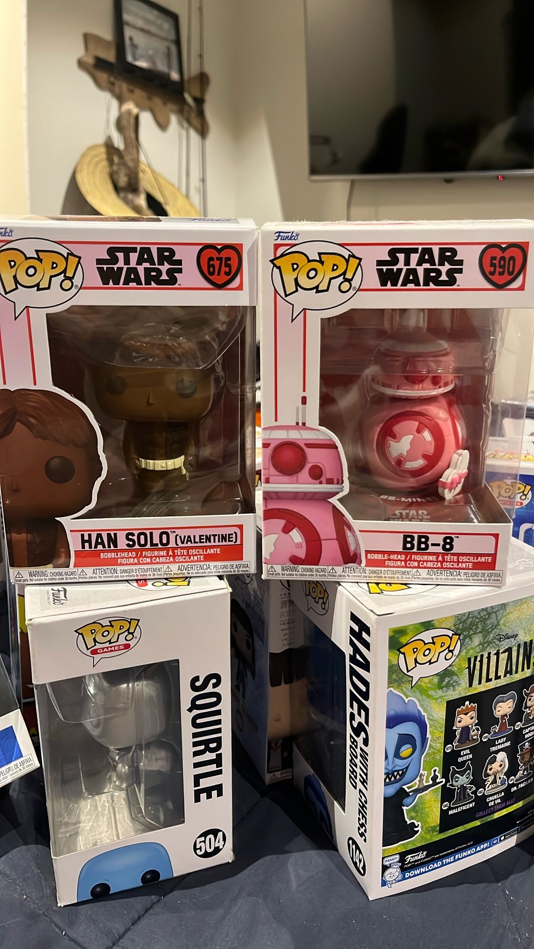 Han Solo And Bb Eight Valentine Set Funko Pops