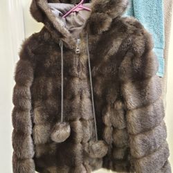 Faux Fur Brown plush Coat