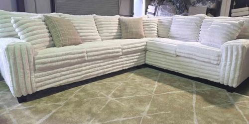 Brand New Byers Market Cream Thick Corduroy RAF 2pc Corner Sectional (Best Deal on FB) 🔥