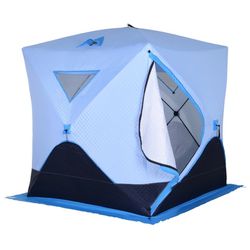 Outsunny 4 Person Ice Fishing Shelter, 