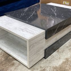 Aksha Floor Shelf Coffee Table with Storage
