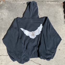 YZY YEEZY GAP DOVE HOODIE WASHED BLACK MEDIUM HEAVY DOUBLE LAYERED 100% COTTON