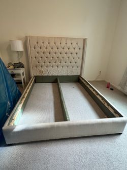 Tufted queen bed