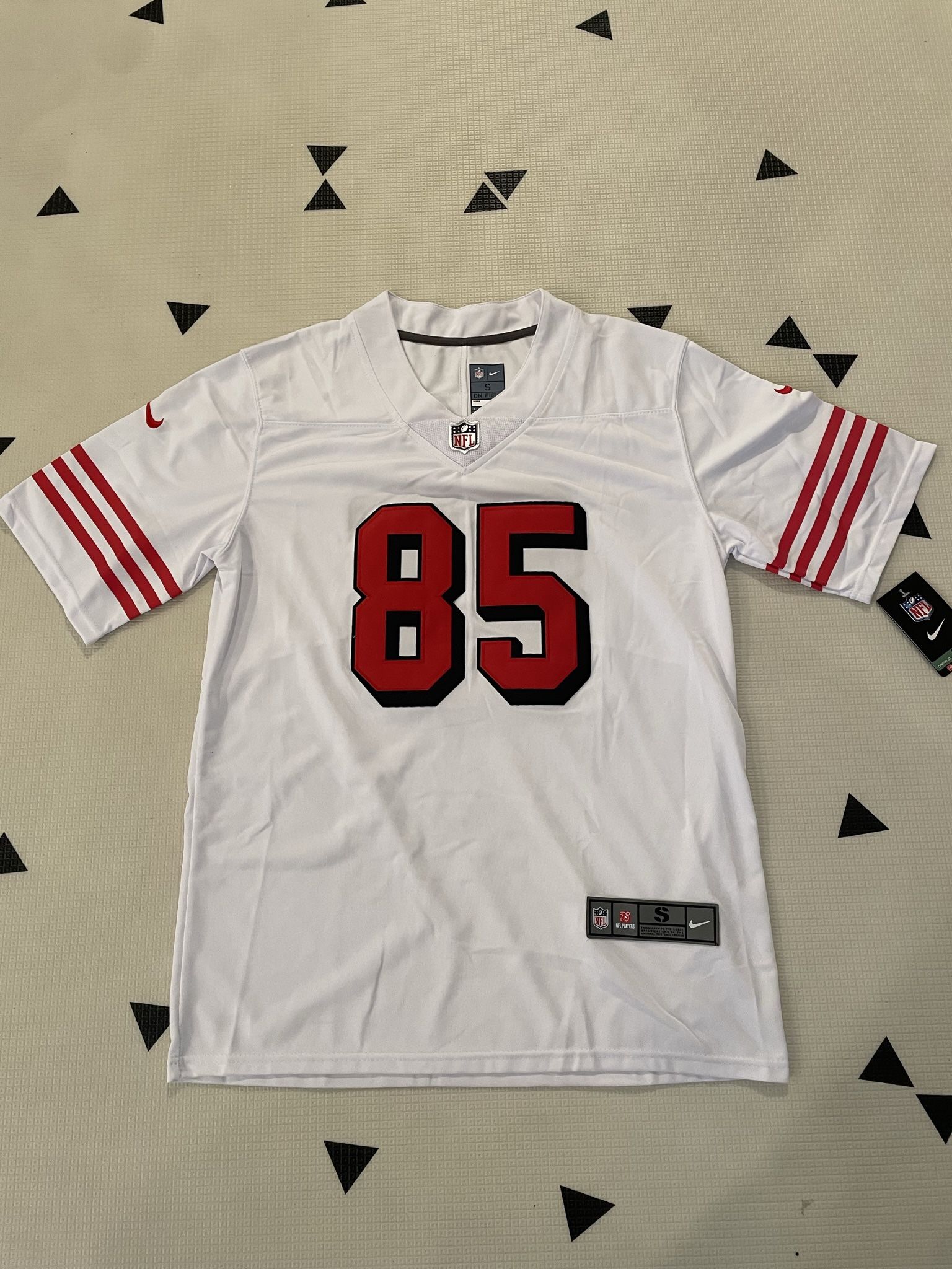Men's San Francisco 49ers George Kittle White Throwback Stitched