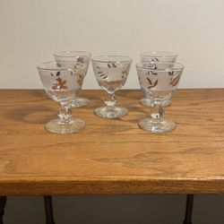 Antique, Vintage Glass Set Of 5. 