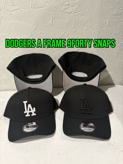 MLB new era Los Angeles dodgers black white and triple black 9forty a frame SnapBack hats