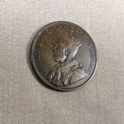 1918 Canada Large One Cent Coin. 
