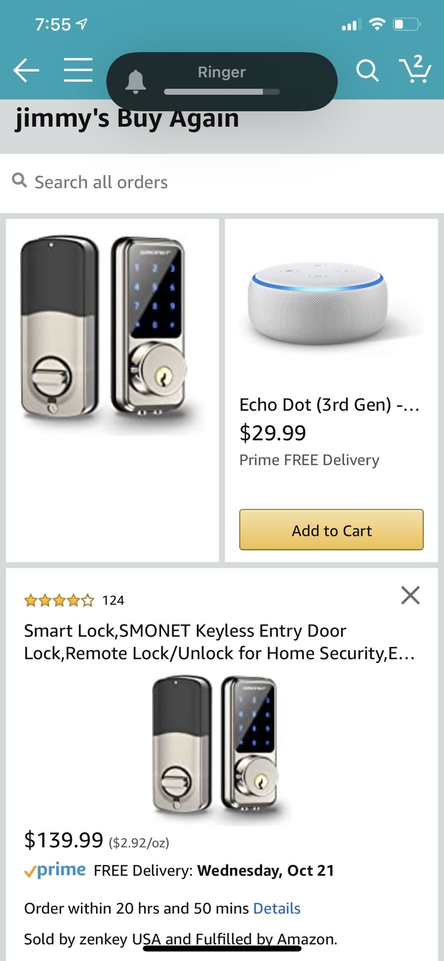 Keyless smart door lock