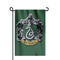 HARRY POTTER GREEN SLYTHERIN FARDEN FLAG DOUBLE SIDED 12x18 