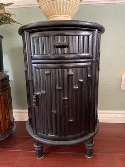 Black Wooden End Table