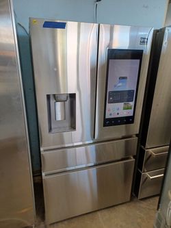 SAMSUNG STAINLESS STEEL FRENCH DOOR REFRIGERATOR TABLET DOOR GLITCHES ON SCREEN