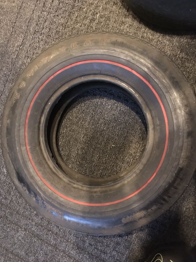 Set of 3 - Goodyear Polyglas Redline Tires - never mounted