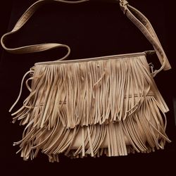 Charming Charlie, Fringe/Tassel, Crossbody, Zippered Bag