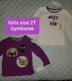 New girls Gymboree size 2T cat Halloween themed long sleeve top shirt fall winter