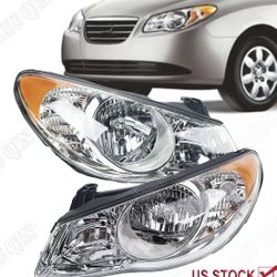 Headlight  For 2009-11 Hyundai  Elantra  New Pair