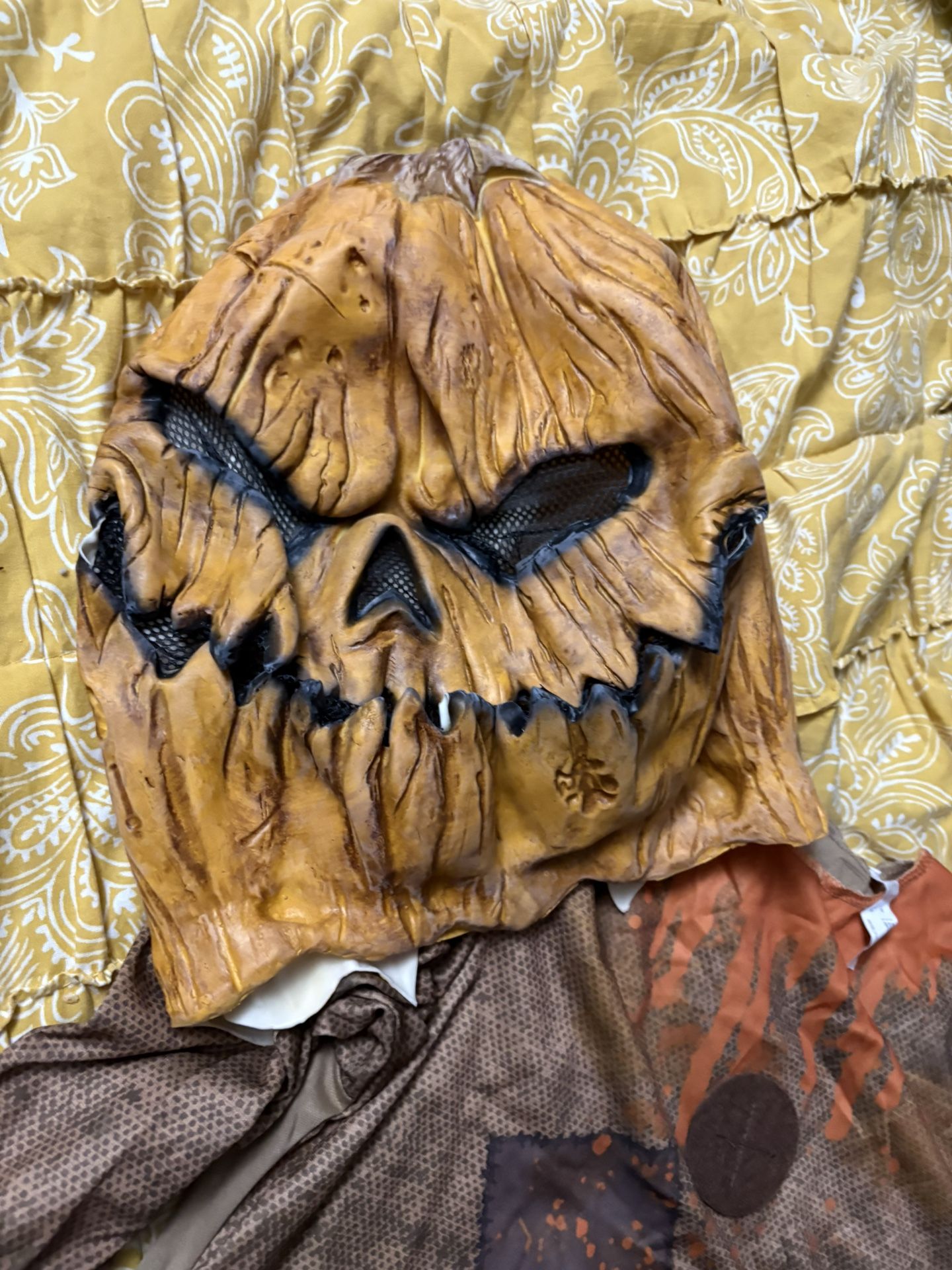 Boys Halloween Costume Scary Pumpkin New 8-10