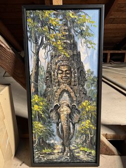 Hand Painted Painting Of Angkor wat Purchased At Angkor Wat