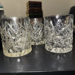 Vintage Set of 3 Cristal D’Arques Sculptra Glasses
