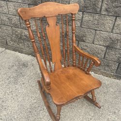 antique hard rock maple rocking chair