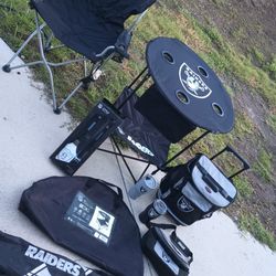 Raiders Ice Chest And Table
