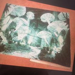 New Mushroom Trippy Hippie Fabric Tapestry Room Decor Boho 