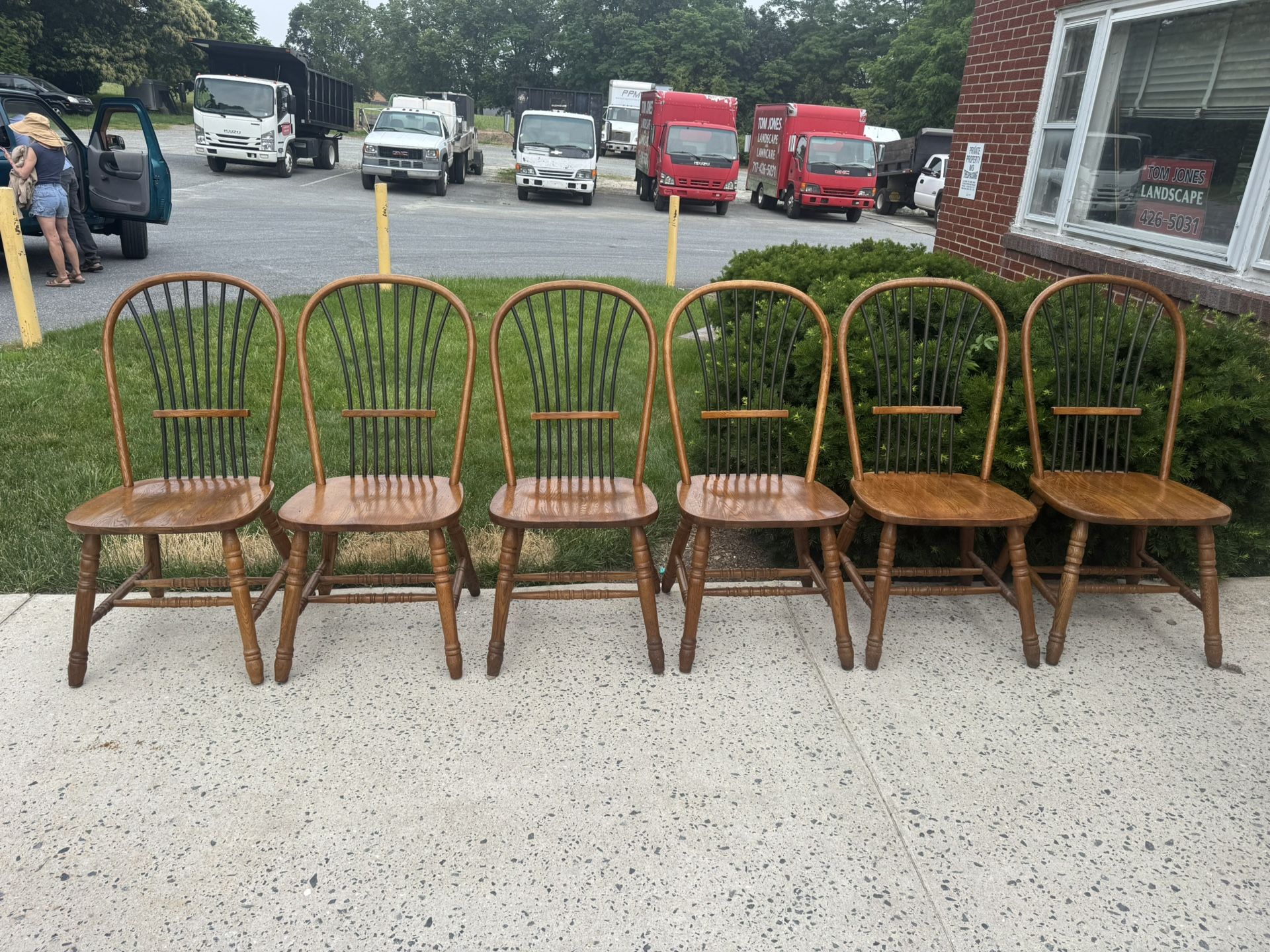 (6) Oak Dining Side Chairs - Good, Sturdy Condition - Marietta, Pa Pick Up