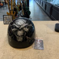 Daytona Helmet - Skull Cap w/ Flames D6- SFS