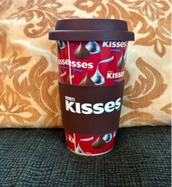 Hershey NWOT Ceramic 16 Oz Mug With Rubber Lid