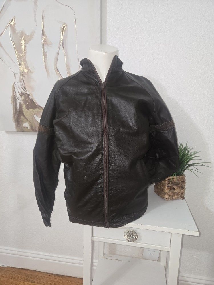ILGWU Men's Vintage Leather Jacket Size 8