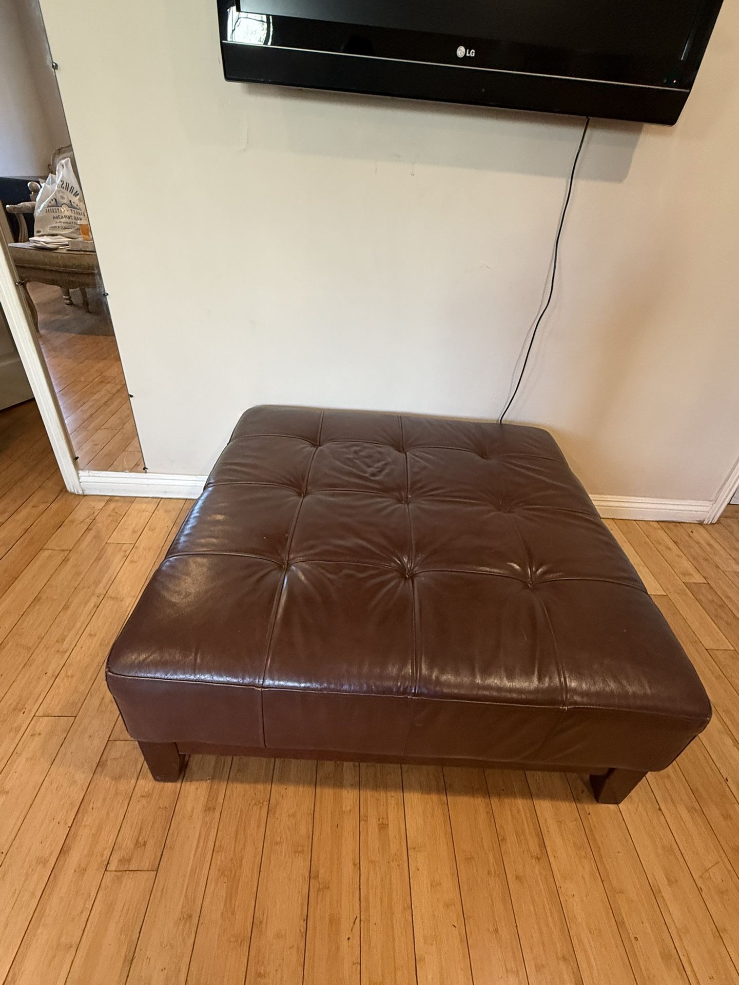 Leather Ottoman