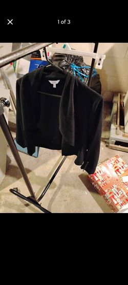 Black Open-Front Cropped Blazer Jacket