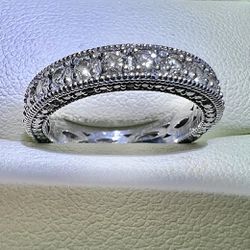 Natural Diamond Eternity Wedding Anniversary Band Ring