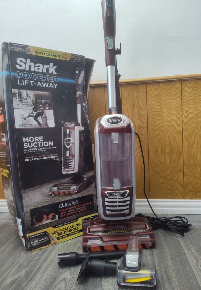 Shark ZU881 DuoClean with Self-Cleaning Brushroll Powered Lift-Away Upright Vacuum, Crevice and Pet-Multi Tools.