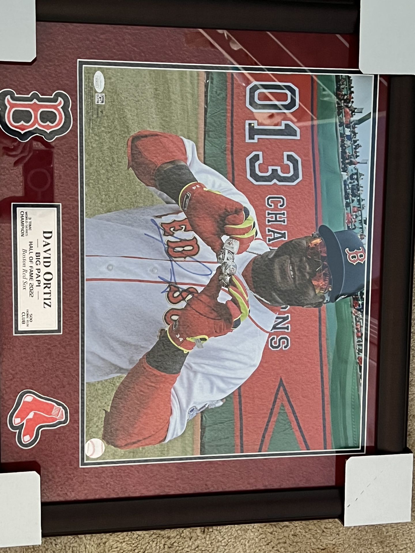 Boston Baseball Frame/Plaque