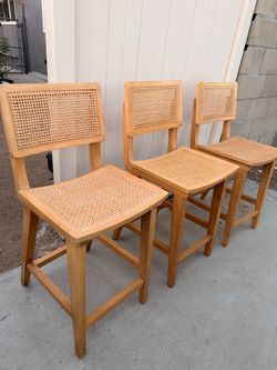 Rattan Counter Height Bar Stools