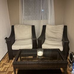 Patio Furniture Wicker 3pc