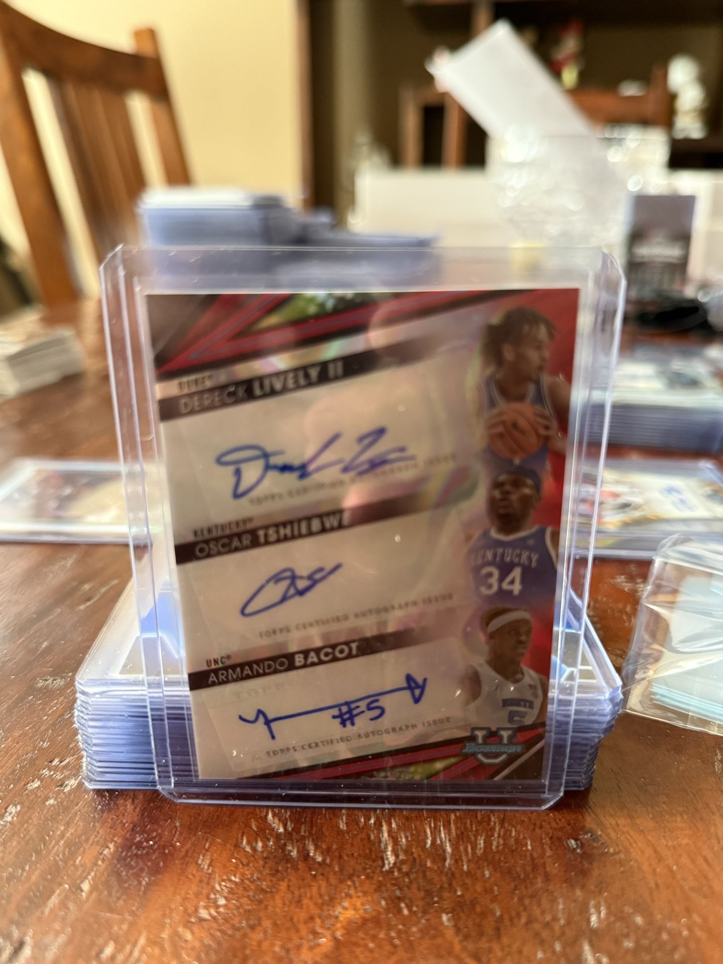 2022-23 Bowman University Best Lively II Tshiebwe Bacot Triple Auto SSP 4/5