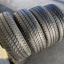 275-65-20 Bridgestone LT Tires 85% Tread 