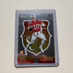 2024 Panini Select – Drake Maye Rookie Card (Select Certified Insert) 🔥 📍 New England Patriots | RC | #3 