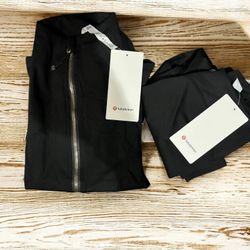 Lululemon Full Black An Gold Set
