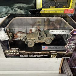 U.S. 1944 Jeep Willys Normandy FORCES of VALOR 1/32 die cast metal model