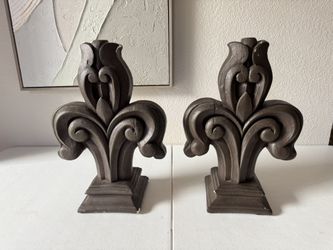 Fleur De lis Statues - 2 Home Decor , heavy, Estatuas decoración, hogar, pesadas