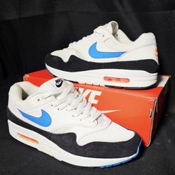 Nike Air Max 1 White Photo Blue Black '2019' - 10.5M/12W