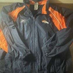 Reebok Denver Broncos NFL Zip up Jacket  windbreaker XL