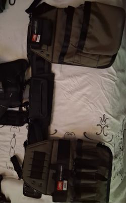 Diamond back pouch, belt and extra suspender