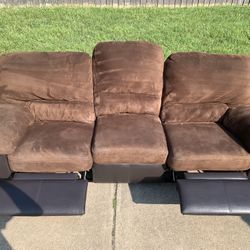 Brown Recliner Couch 